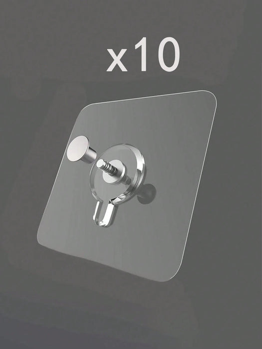 Shein 10 piezas Ganchos de pared autoadhesivos de uso pesado para colgar cuadros y marcos de fotos - Quierox - Tienda Online