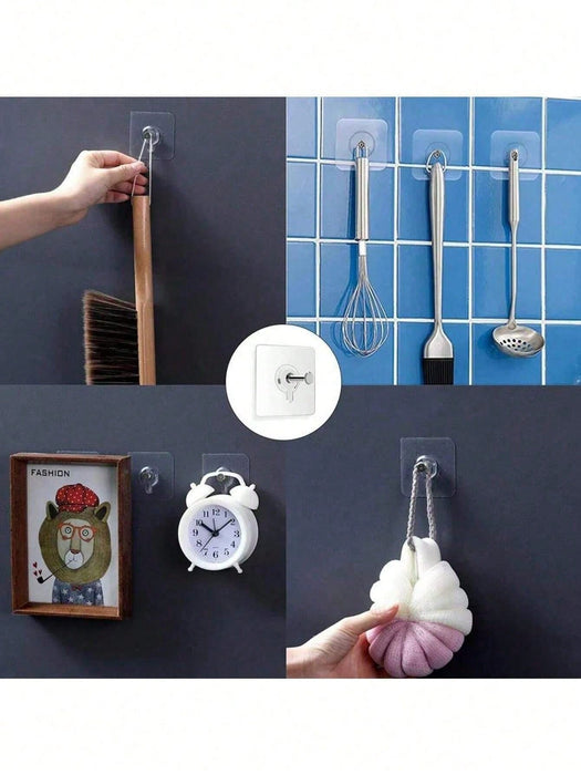 Shein 10 piezas Ganchos de pared autoadhesivos de uso pesado para colgar cuadros y marcos de fotos - Quierox - Tienda Online