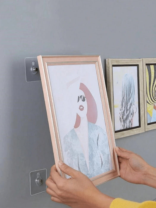 Shein 10 piezas Ganchos de pared autoadhesivos de uso pesado para colgar cuadros y marcos de fotos - Quierox - Tienda Online