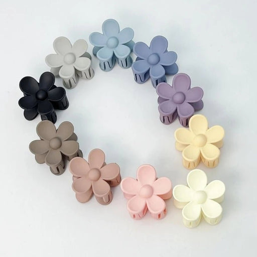 Shein 10 pinzas para el cabello pequeñas con forma de flor de colores, acabado mate en tonos pastel - Quierox - Tienda Online