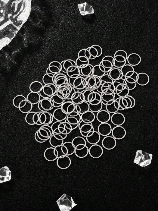 Shein 100 anillos para el pelo de color plateado con forma de círculo para trenzas - Quierox - Tienda Online
