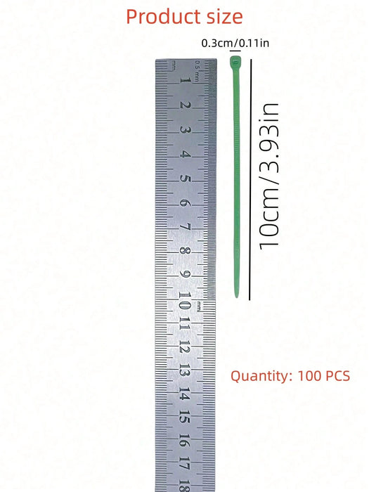 Shein 100 bridas autoblocantes verdes, 3 mm x 10 cm, resistentes al calor - Quierox - Tienda Online