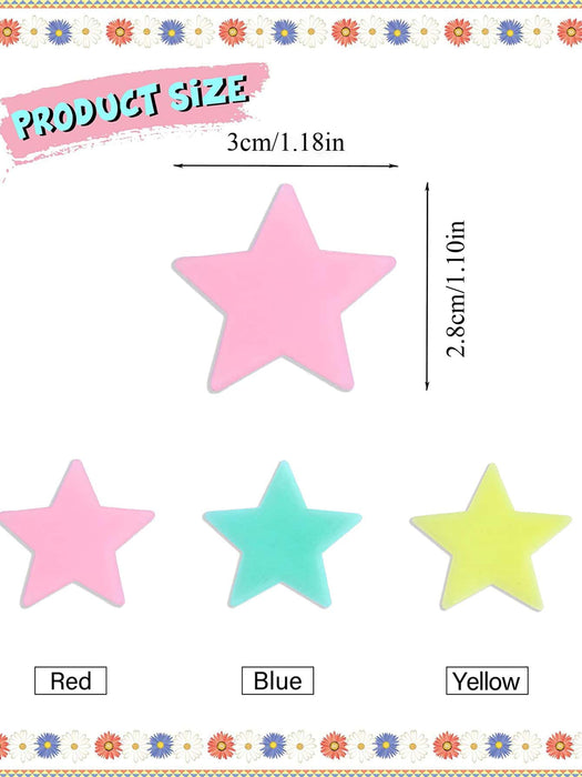 Shein 100 pegatinas de pared de plástico, luminosas con forma de estrella - Quierox - Tienda Online