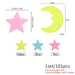 SHEIN 100 piezas Pegatinas de pared con estrellas y lunas que brillan - Quierox - Tienda Online