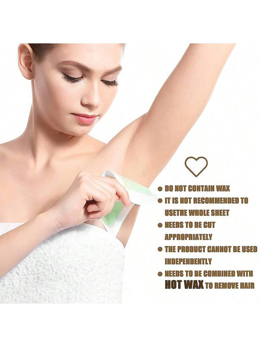 Shein 100 tiras de cera para cejas, papel depilatorio para salón - Quierox - Tienda Online
