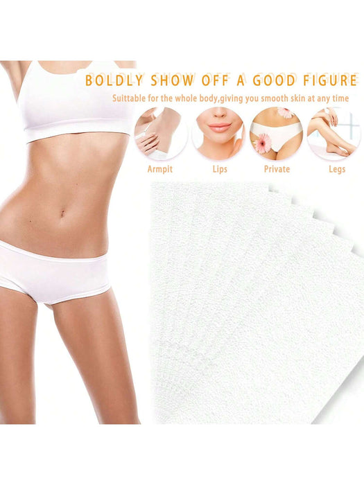 Shein 100 tiras de cera para cejas, papel depilatorio para salón - Quierox - Tienda Online