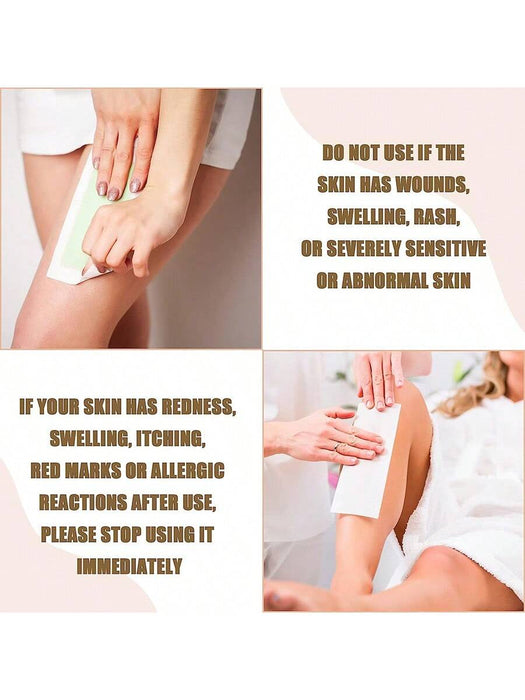 Shein 100 tiras de cera para cejas, papel depilatorio para salón - Quierox - Tienda Online