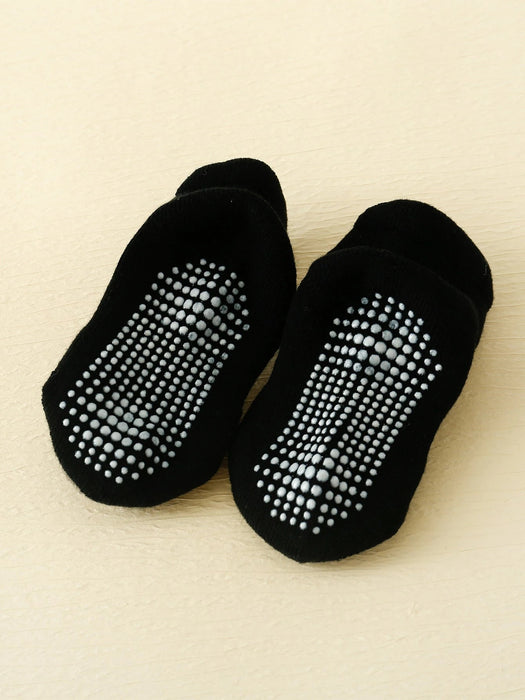 Shein 12 pares de calcetines negros antideslizantes gruesos para niños - Quierox - Tienda Online