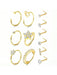 SHEIN 12 PIEZAS Anillos de nariz de acero inoxidable para mujeres y hombres - Quierox - Tienda Online