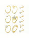 SHEIN 12 PIEZAS Anillos de nariz de acero inoxidable para mujeres y hombres - Quierox - Tienda Online