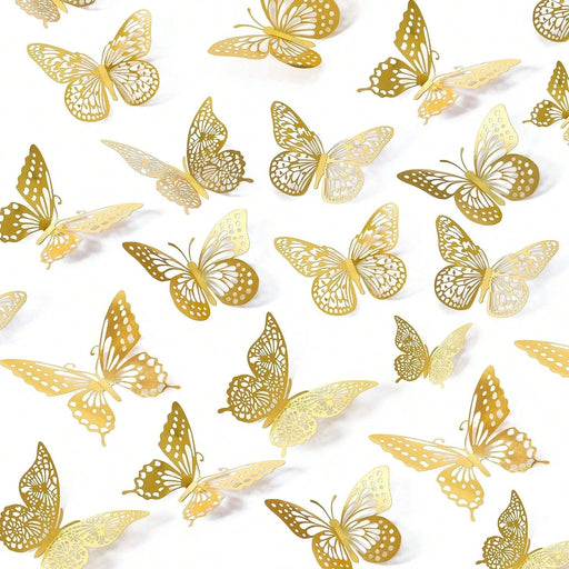 SHEIN 12 piezas Calcomanías de pared de mariposas 3D - Quierox - Tienda Online