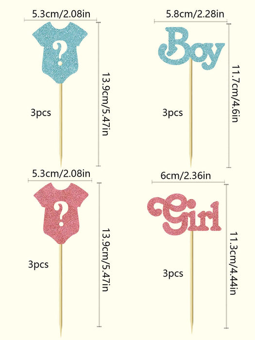 Shein 12 piezas Decoración para tarta en forma de ropa y letra, decoración en papel - Quierox - Tienda Online