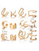 Shein 12 piezas/set pendientes de Clip de cartílago de manguito de oreja Clip de oreja pendientes de cartílago - Quierox - Tienda Online