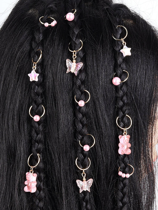 SHEIN 14 Piezas/paquete, Lazos Para Cabello En Forma De Estrella, Oso Y Mariposa - Quierox - Tienda Online