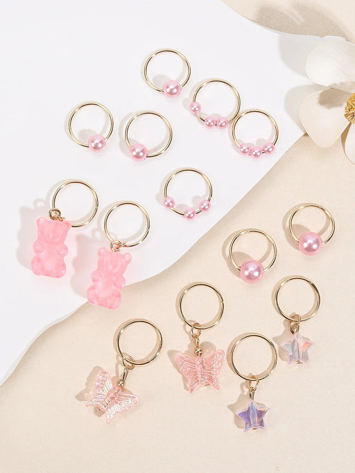 SHEIN 14 Piezas/paquete, Lazos Para Cabello En Forma De Estrella, Oso Y Mariposa - Quierox - Tienda Online