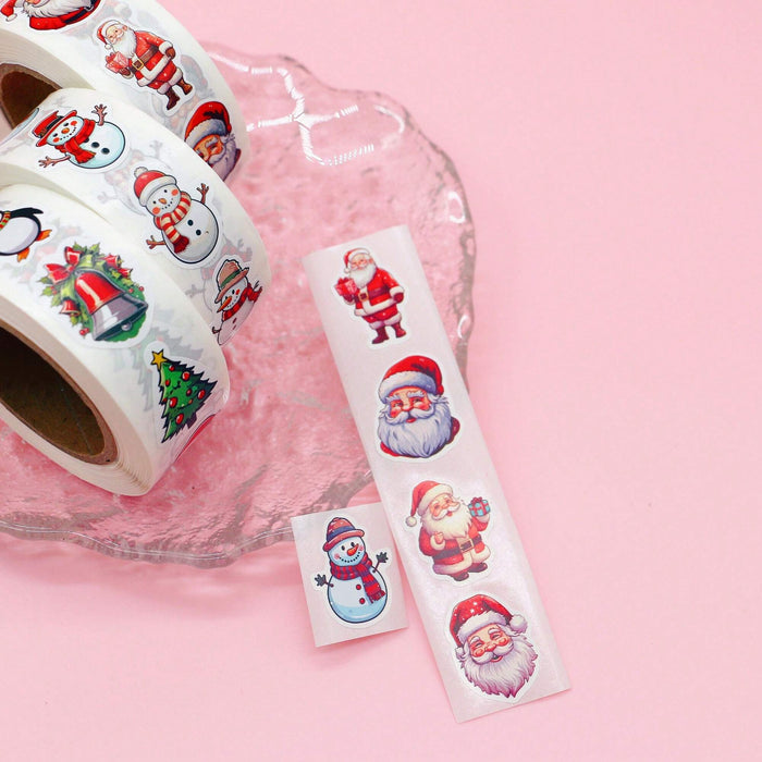 Shein 1500 pegatinas de decoración navideña: Papá Noel y muñeco de nieve - Quierox - Tienda Online