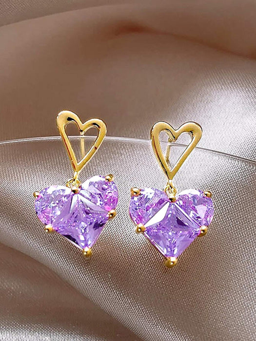 Shein 17KM 3 piezas de pendientes y collar con colgante de amor - Quierox - Tienda Online