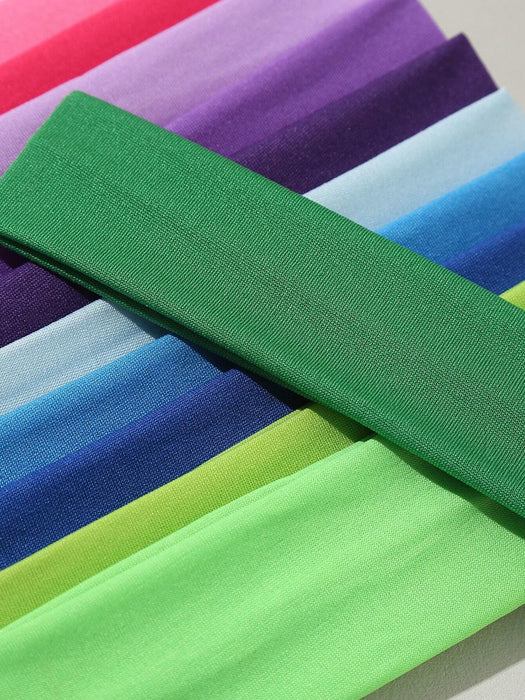 Shein 18 diademas casuales coloridas para mujer, ideales para el día a día y para hacer deporte en el gimnasio - Quierox - Tienda Online