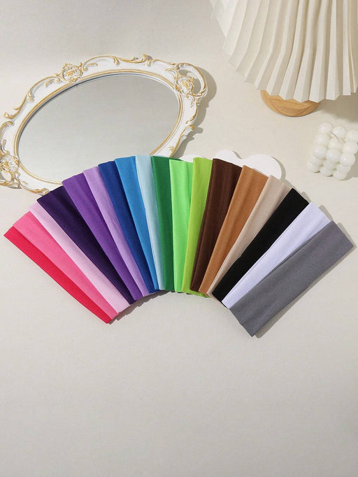 Shein 18 diademas casuales coloridas para mujer, ideales para el día a día y para hacer deporte en el gimnasio - Quierox - Tienda Online