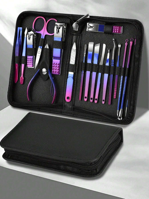 Shein 18 piezas Juego de cortaúñas, Herramientas de cuidado de uñas de acero inoxidable - Quierox - Tienda Online