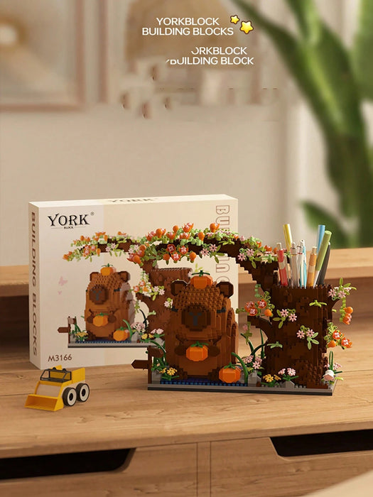 Shein 1880 piezas de bloques de construcción Capybara, mini juguetes de ensamblaje de partículas - Quierox - Tienda Online