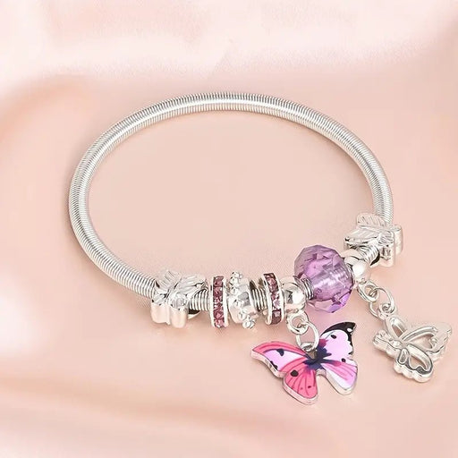 SHEIN 1pc Pulsera DIY Elástica de Acero Inoxidable con Colgante - Quierox - Tienda Online