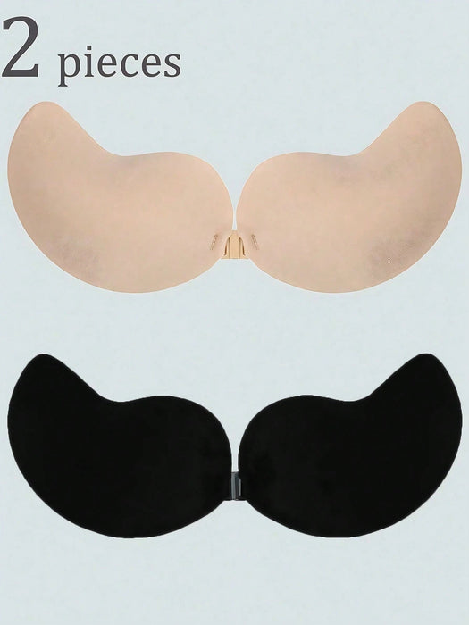 Shein 2 almohadillas de silicona multicolor con forma de mango para realzar el busto - Quierox - Tienda Online