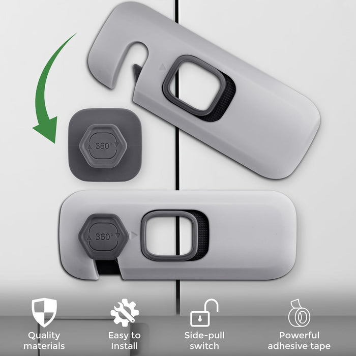 Shein 2 cerraduras para refrigerador, fáciles de instalar para niños, sin necesidad de herramientas ni taladros - Quierox - Tienda Online