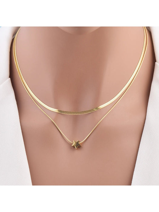 Shein 2 colgantes de acero inoxidable pulido en forma de estrella con perforación - Quierox - Tienda Online