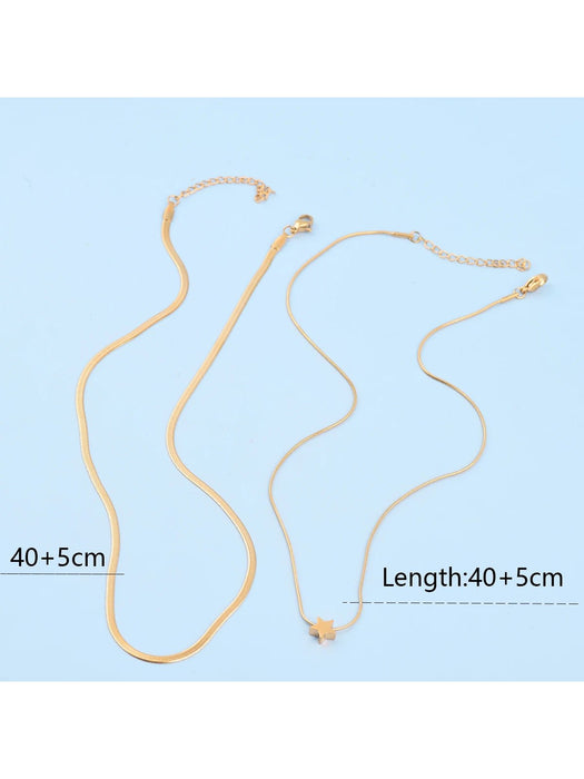 Shein 2 colgantes de acero inoxidable pulido en forma de estrella con perforación - Quierox - Tienda Online