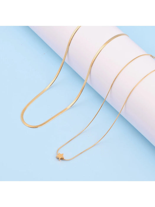 Shein 2 colgantes de acero inoxidable pulido en forma de estrella con perforación - Quierox - Tienda Online