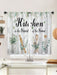 Shein 2 cortinas de cocina con estampado de plantas, sin agujeros 105x230cm - Quierox - Tienda Online