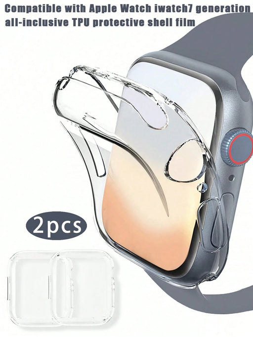 Shein 2 Estuche transparente de protección completa TPU compatible con Apple Watch Series 7 40mm - Quierox - Tienda Online