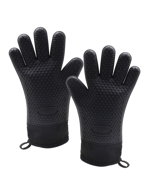 Shein 2 guantes de barbacoa resistentes al calor de silicona negra - Quierox - Tienda Online