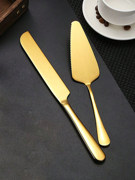 SHEIN 2 palas de acero inoxidable para pasteles, pan, postres, bodas y cumpleaños - Quierox - Tienda Online