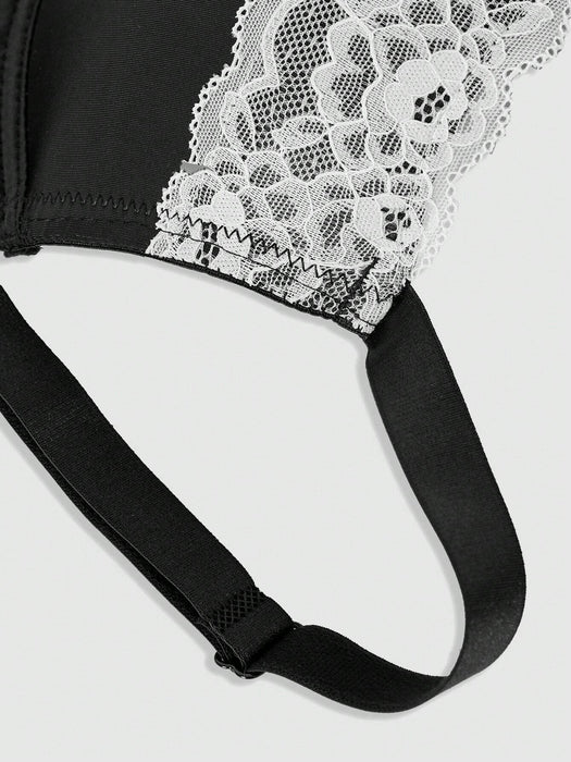 Shein 2 pares de Sujetador con aros y encaje en contraste DesireSculpt Plus - Quierox - Tienda Online