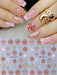 Shein 2 pegatinas de uñas 5D con borde bronceado de diseño de flor de hibisco - Quierox - Tienda Online