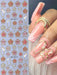 Shein 2 pegatinas de uñas 5D con borde bronceado de diseño de flor de hibisco - Quierox - Tienda Online