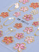 Shein 2 pegatinas de uñas 5D con borde bronceado de diseño de flor de hibisco - Quierox - Tienda Online