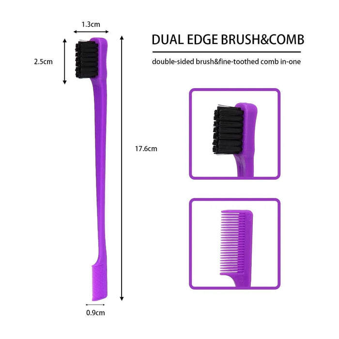 Shein 2 pieza Cepillo de doble lado para controlar los bordes del cabello - Quierox - Tienda Online