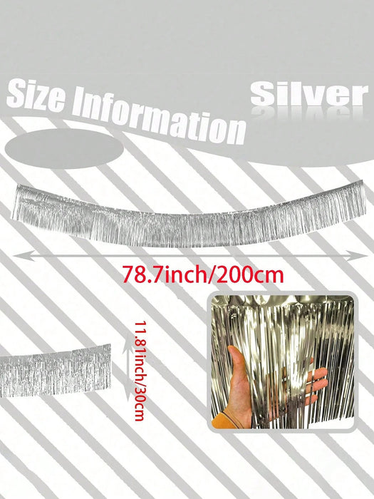 SHEIN 2 piezas - 2 M Guirnalda con flecos metálicos - Quierox - Tienda Online