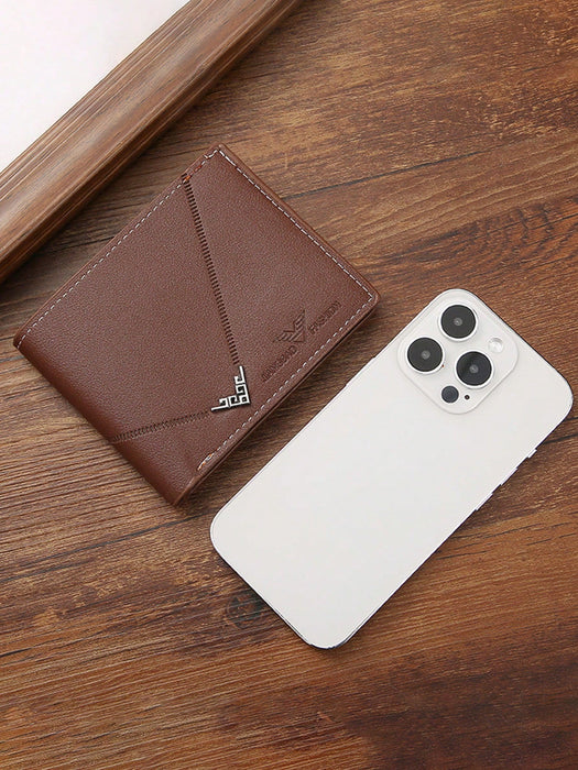 Shein 2 piezas de Cartera corta de cuero sintético para hombre negra y marron - Quierox - Tienda Online