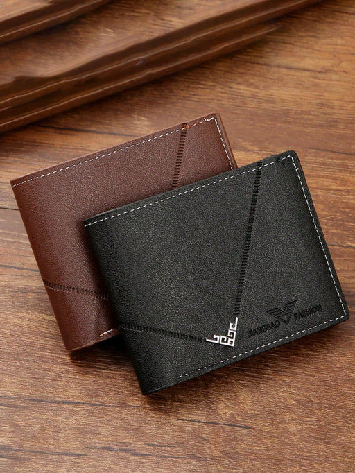 Shein 2 piezas de Cartera corta de cuero sintético para hombre negra y marron - Quierox - Tienda Online