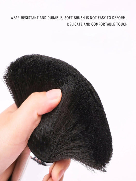 Shein 2 piezas de cepillo de peluquería negro y cepillo suave de afeitar con mango de ABS negro - Quierox - Tienda Online