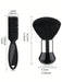 Shein 2 piezas de cepillo de peluquería negro y cepillo suave de afeitar con mango de ABS negro - Quierox - Tienda Online