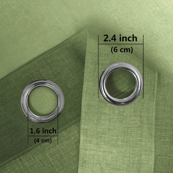 SHEIN 2 piezas de cortinas transparentes degradadas, con ojales en la parte superior - Quierox - Tienda Online