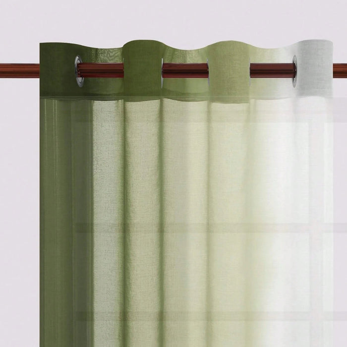 SHEIN 2 piezas de cortinas transparentes degradadas, con ojales en la parte superior - Quierox - Tienda Online