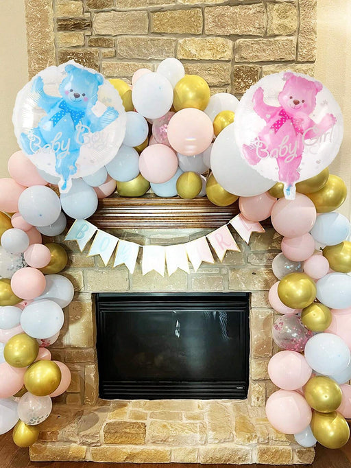 Shein 2 piezas de globos de látex claros con forma de oso rosa y azul de 24 pulgadas - Quierox - Tienda Online