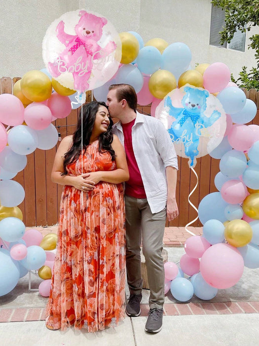 Shein 2 piezas de globos de látex claros con forma de oso rosa y azul de 24 pulgadas - Quierox - Tienda Online