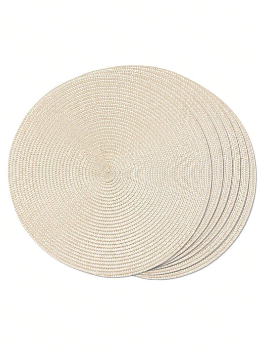 Shein 2 piezas de Manteles individuales redondos de PP tejido de 38 cm (15 pulgadas) - Quierox - Tienda Online